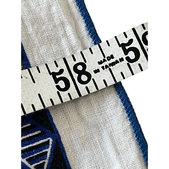 Italian Floral Cotton Tablecloth 58x48 Blue Red White Orange Green Boho Party - Picture 11 of 16